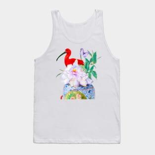 Red ibis and chinoiserie jar Tank Top